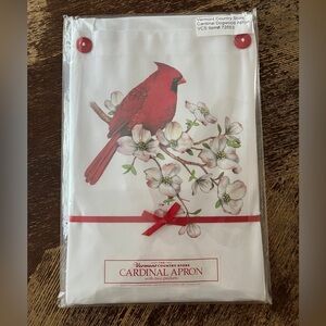 Vermont Country Store White Cardinal Apron